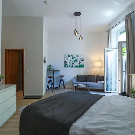 Апартаменты Cozy-livings Altbau Mit Terrasse Und Kueche Am Stadtpark *