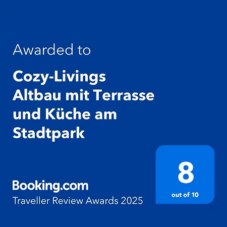 Cozy-livings Altbau Mit Terrasse Und Kueche Am Stadtpark Апартаменты